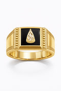 10K SQUARE ONYX CARIDAD PLAIN RING+MAN – 12 – JY Jewelry Wholesale