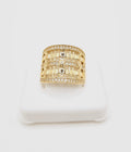 14K MODERN CZ DETAIL RING – 7 – JY Jewelry Wholesale