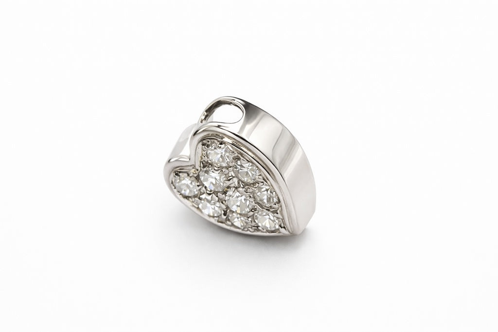 10K WHITE GOLD SMALL DIAMOND HEART PENDANT – JY Jewelry Wholesale