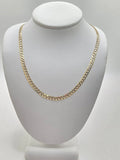 10K TWO TONE CUBAN CURB FLAT CHAIN – 22" 3MM – JY Jewelry Wholesale