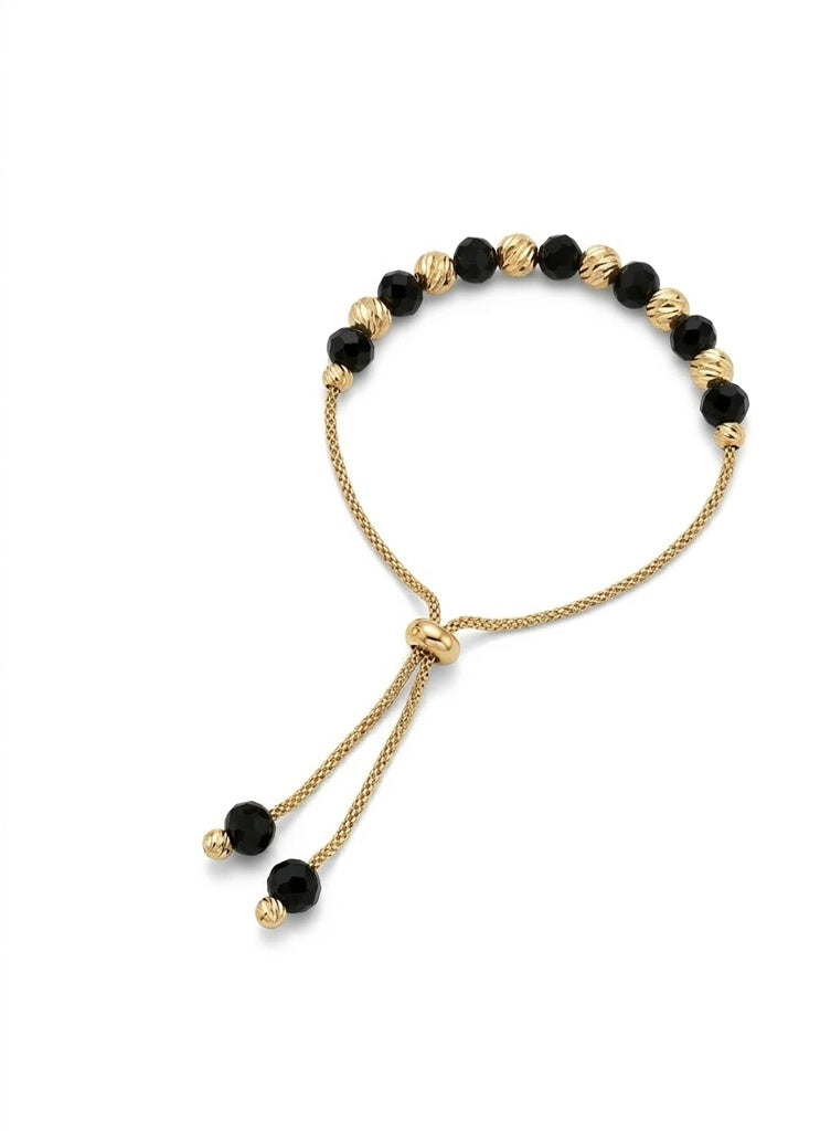 14K SPECIAL OFFER MODERN GOLDEN AND BLACK BEADS BRACELET – JY Jewelry Wholesale