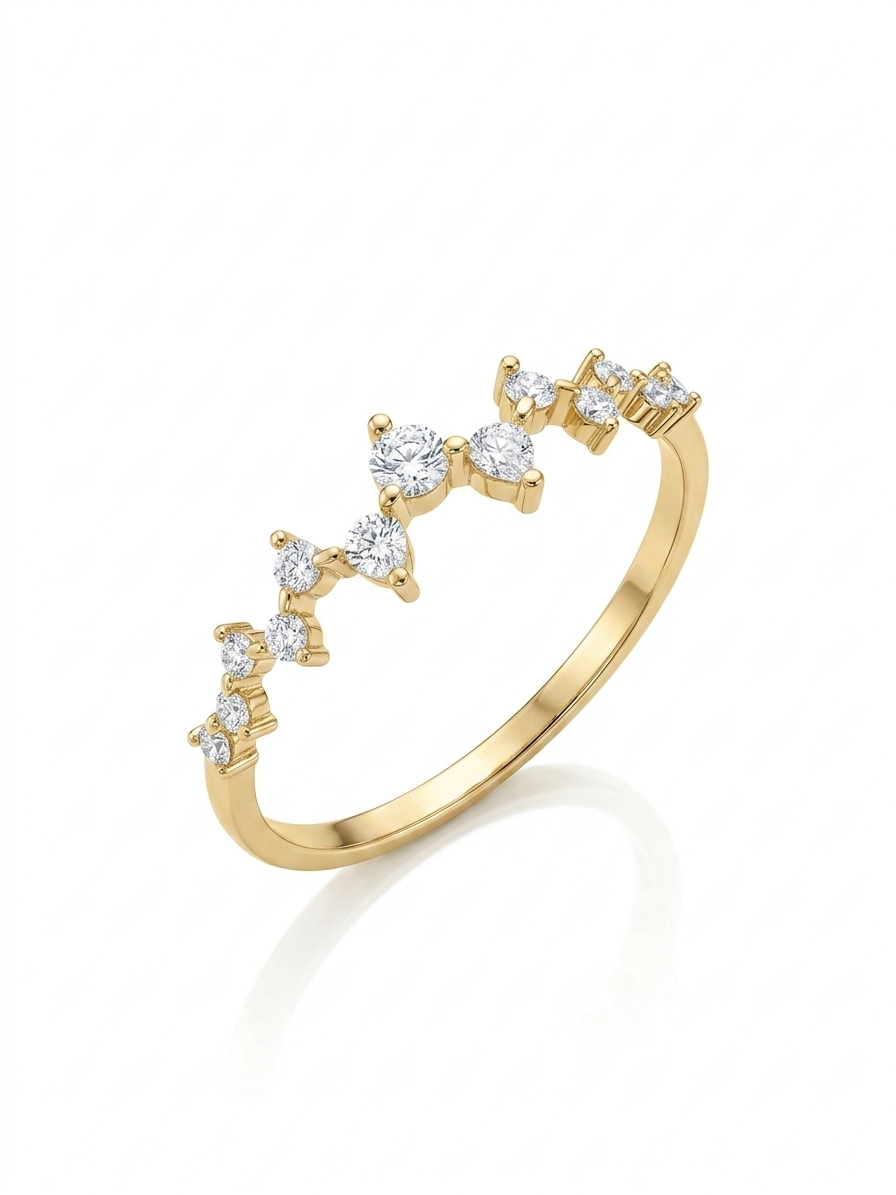 14K ELEGANT RING WITH DELICATE CZ – 7 – JY Jewelry Wholesale