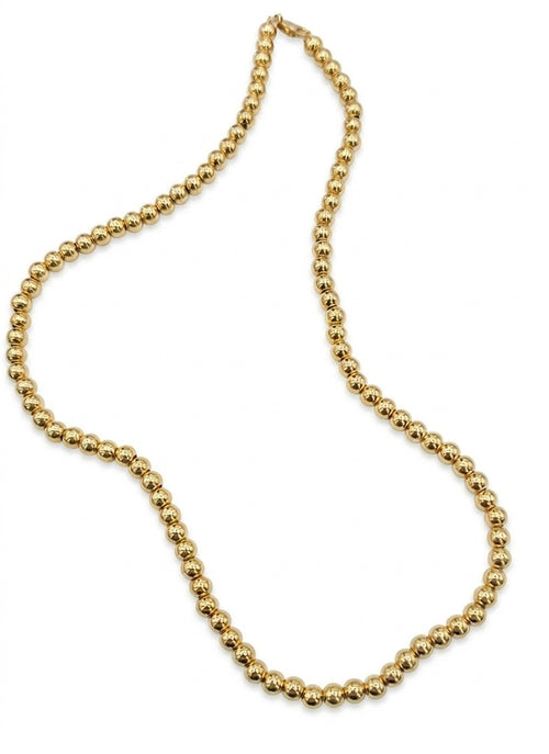 10K BALLS NECKLACE – 5MM 18" – JY Jewelry Wholesale