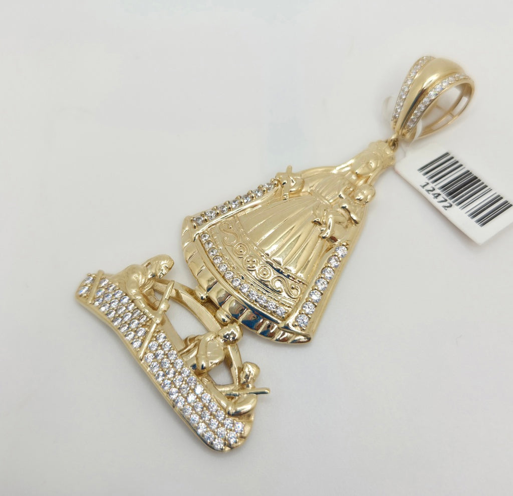 10K CARIDAD PENDANT BODY CHAPE CZ – MEDIUM – JY Jewelry Wholesale