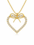 14K DELICATE HEART WITH RIBBON PENDANT – JY Jewelry Wholesale