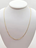 10K BOX LINK CHAIN – 18" 1MM – JY Jewelry Wholesale