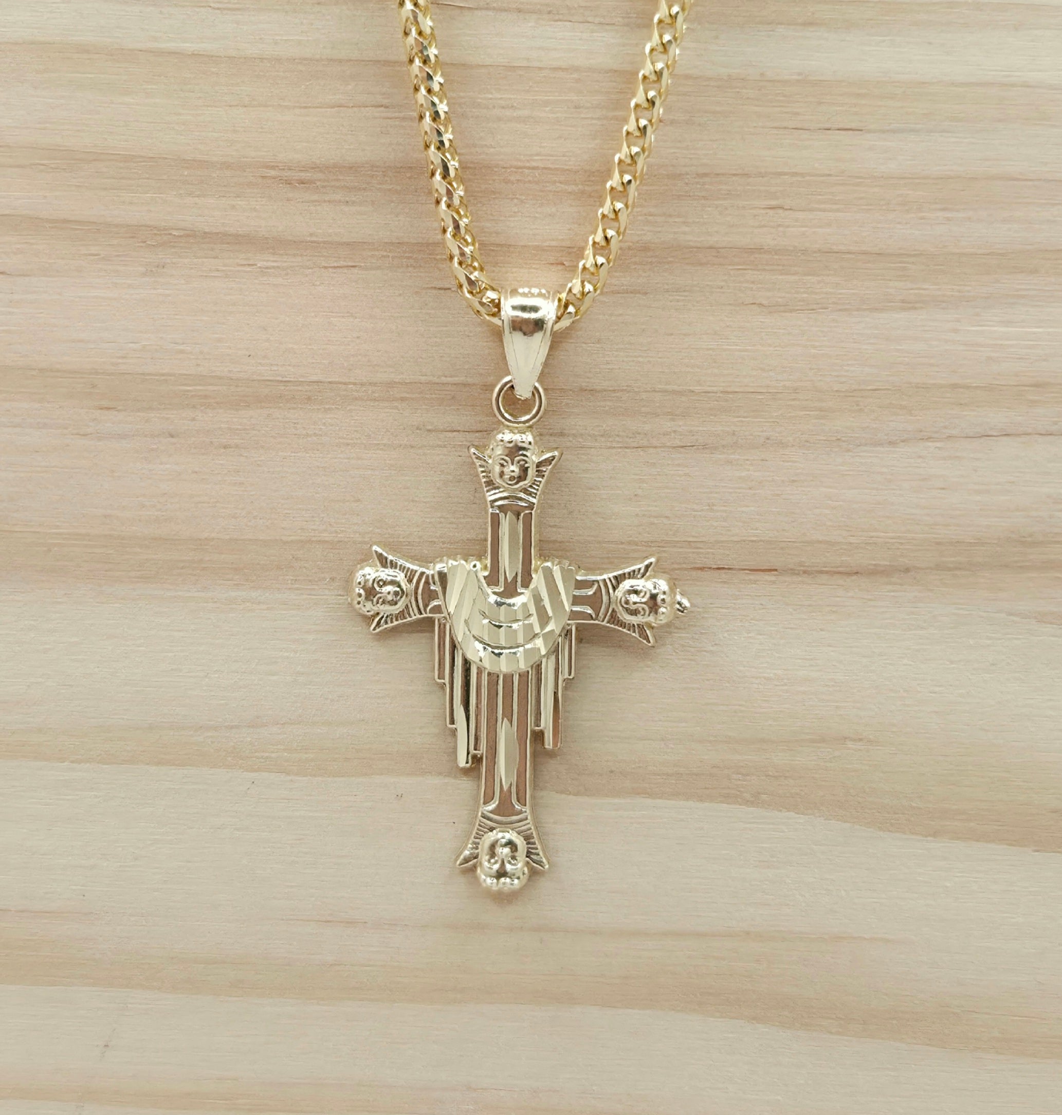 10K CROSS WITH ROBE PENDANT – JY Jewelry Wholesale