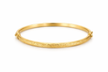 10K PLAIN WITH SMALL RHOMBUS DETAIL BANGLE – JY Jewelry Wholesale