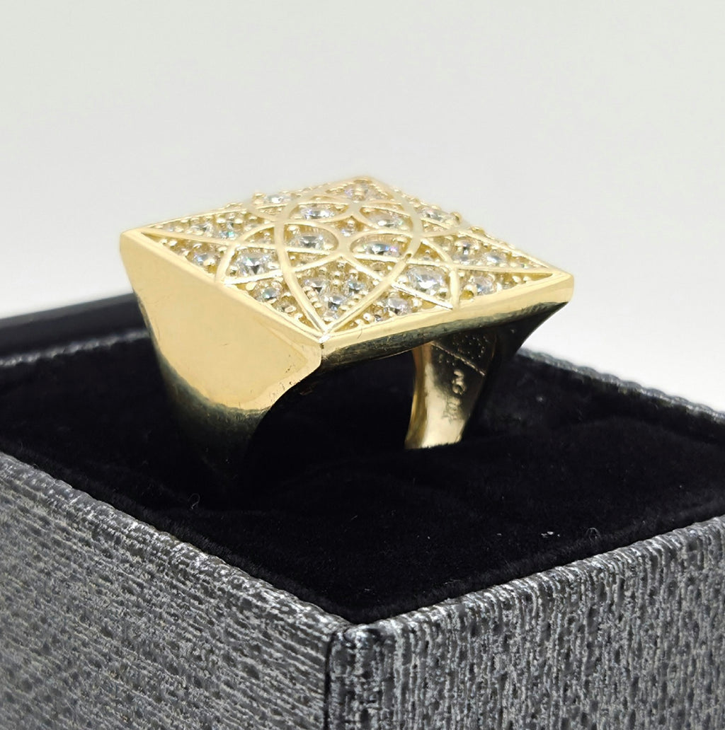 10K SQUARE ROSETTA MEN'S RING – 10 – JY Jewelry Wholesale