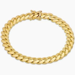 10K SOLID MIAMI CUBAN BRACELET – 8" 9MM – JY Jewelry Wholesale