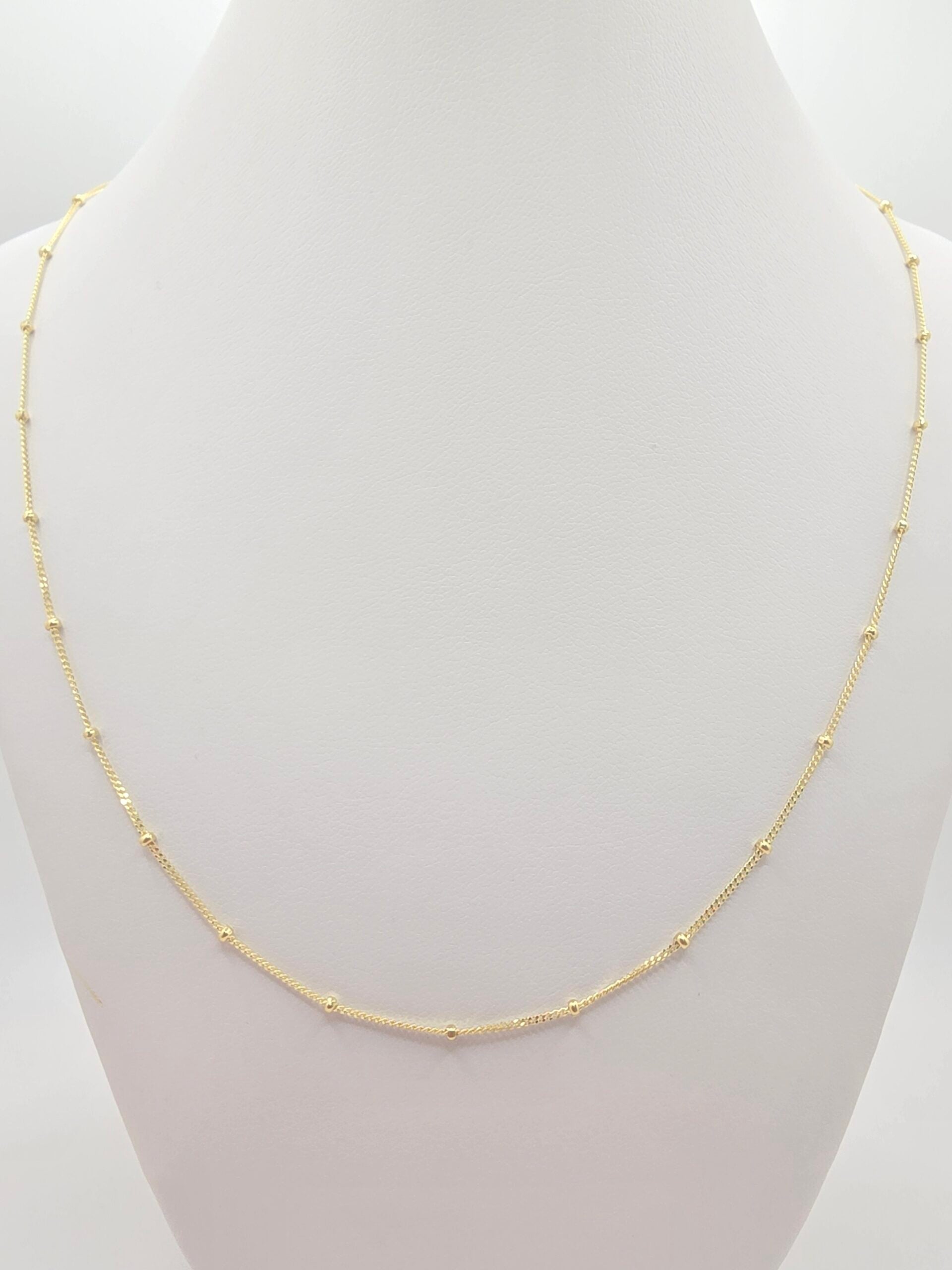 10K BEAD CHAIN – 16" – JY Jewelry Wholesale