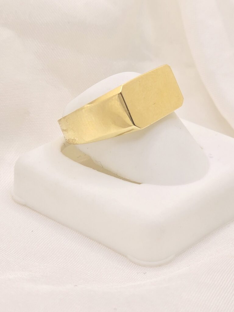 10K SQUARE DESIGN ENGRAVABLE MAN'S RING – 10 – JY Jewelry Wholesale