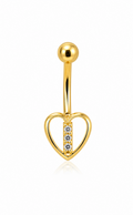 10K HEART BELLY PIERCING – S REF-166301/0000 – JY Jewelry Wholesale