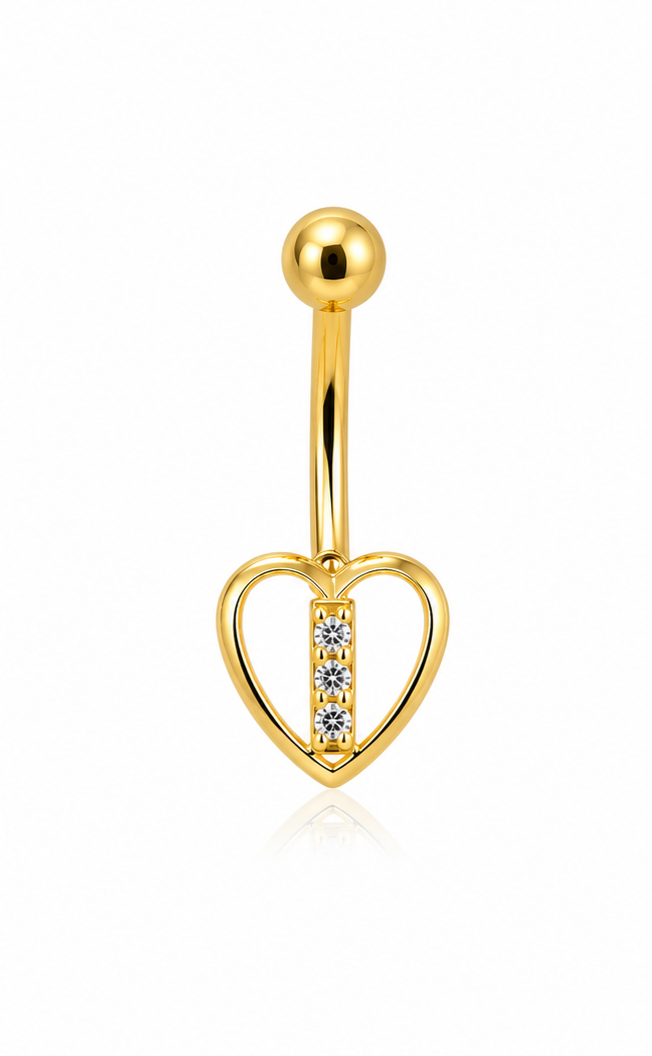 10K HEART BELLY PIERCING – S REF-166301/0000 – JY Jewelry Wholesale