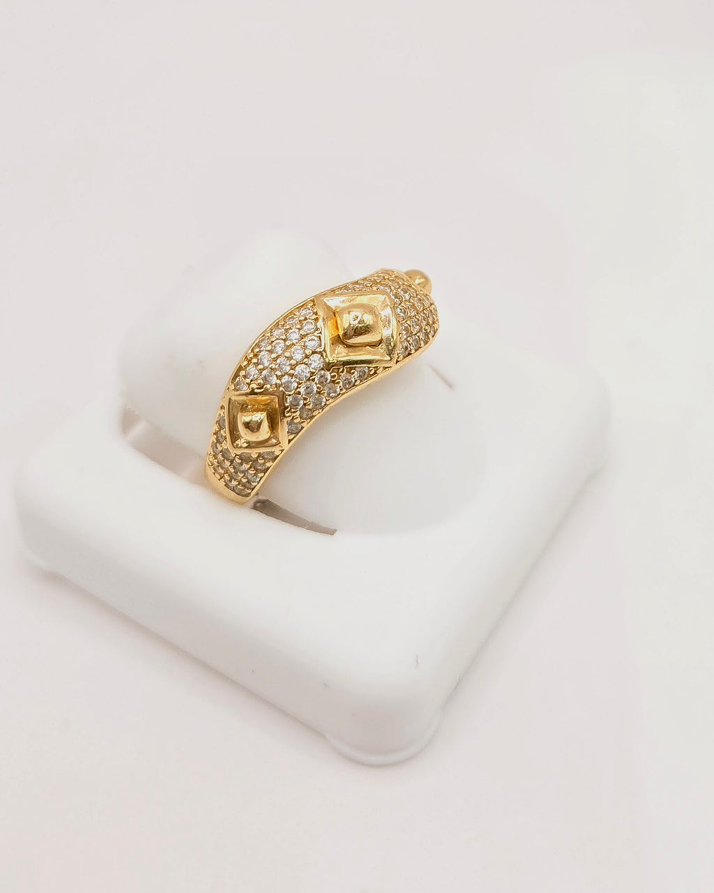 10K ELEGANT CZ FILLED RING WITH RECTANGULAR DETAILS – 9 – JY Jewelry Wholesale