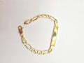 10K FIGARO BABY ID BRACELET – 6" 5.5MM – JY Jewelry Wholesale