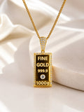 14K ''FINE GOLD 999.9'' DESIGN PLATE PENDANT – JY Jewelry Wholesale