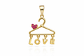 10K SMALL LOVE DANGLING HANGER PENDANT – JY Jewelry Wholesale