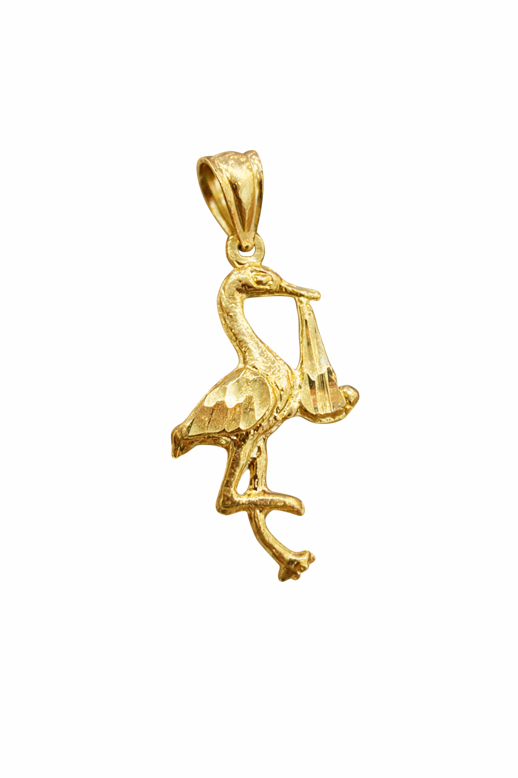 10K YELLOW GOLD STORK PENDANT – JY Jewelry Wholesale