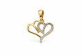 10K DIAMOND TWO HEART SILHOUETTE PENDANT – JY Jewelry Wholesale