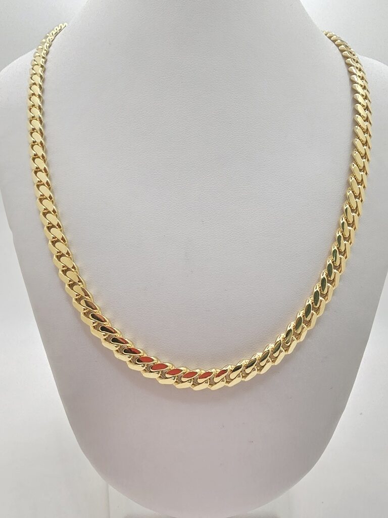 10K SOLID MIAMI CUBAN CHAIN – 24" 8MM – JY Jewelry Wholesale