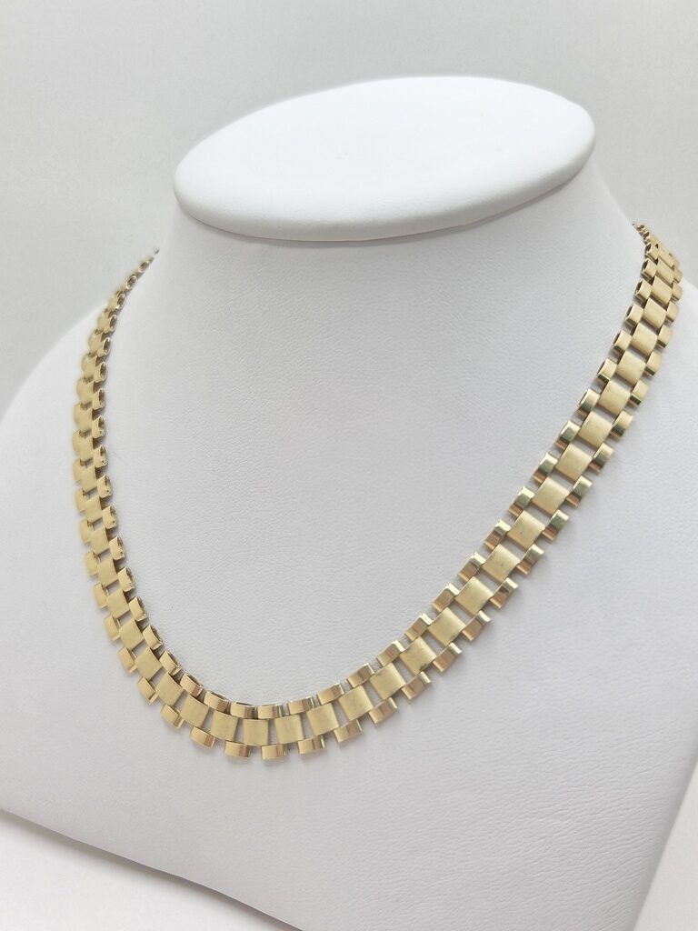 10K WATCH STYLE LINK NECKLACE – 18" – JY Jewelry Wholesale