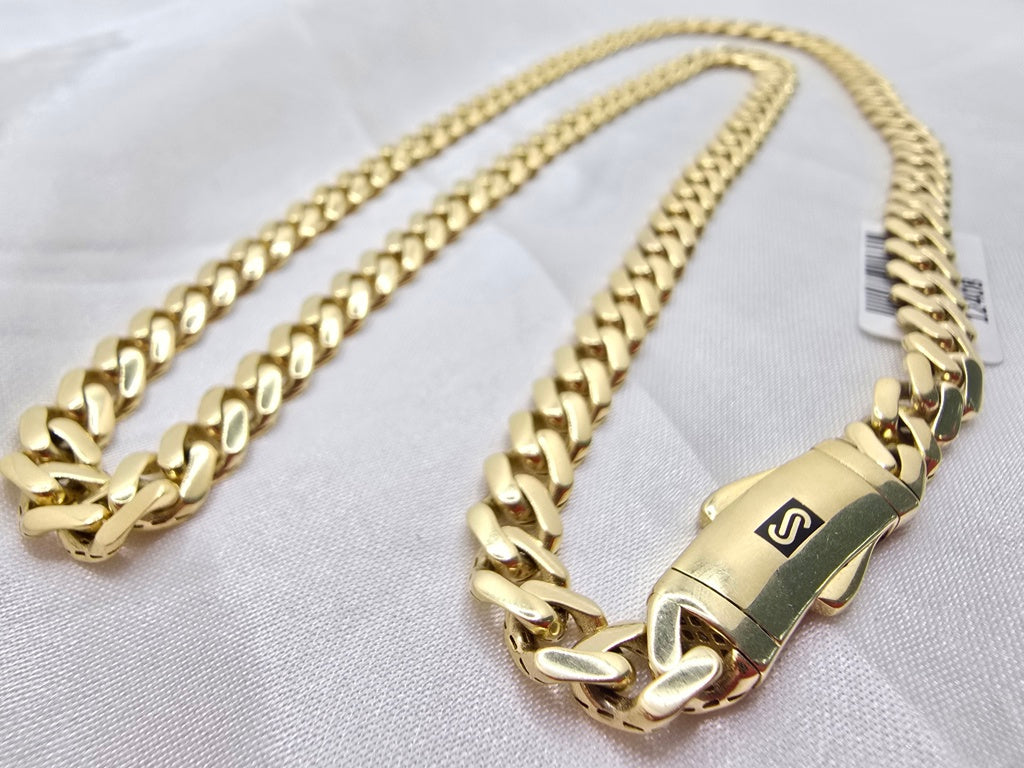 10K CERTIFIED PLAIN MONACO CHAIN – 22" 6.5MM – JY Jewelry Wholesale