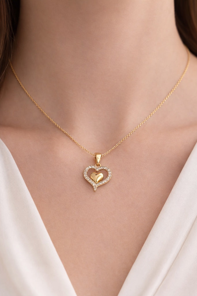 10K NATURAL DIAMOND SMALL HEART PENDANT – JY Jewelry Wholesale