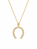 14K DIAMOND HORSE SHOE CHAIN – 16" – JY Jewelry Wholesale