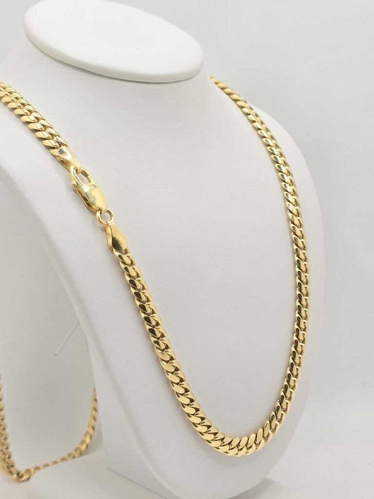 14K SOLID MIAMI CUBAN CHAIN – 5MM 24" – JY Jewelry Wholesale