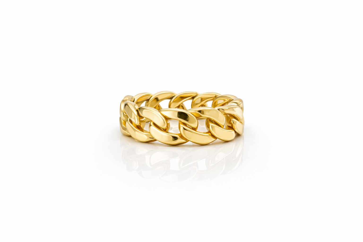 10K MODERN CHAIN DESIGN RING – 7.5 – JY Jewelry Wholesale