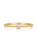 14K DELICATE RING WITH A CZ – 7 & 8 – JY Jewelry Wholesale