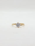 14K CLASSIC AND DELICATE ROUND STONE PROMISE RING – 7 – JY Jewelry Wholesale