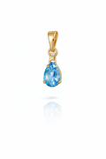 10K MINIMALIST BLUE CZ STONE EXTRA SMALL PENDANT – JY Jewelry Wholesale