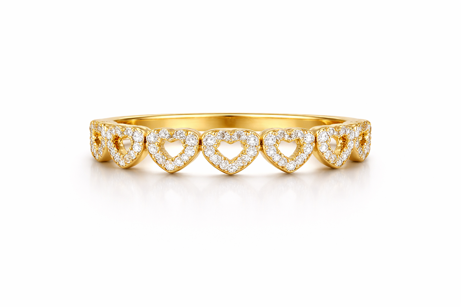 14K CZ HEART RING – 7 – JY Jewelry Wholesale