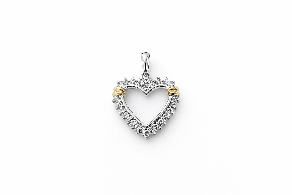 10K DIAMOND HEART SILHOUETTE PENDANT – JY Jewelry Wholesale