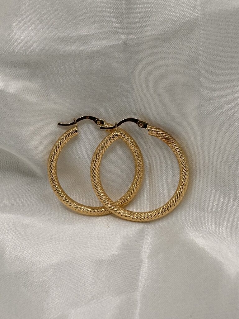 10K NEVADAS HOOPS EARRINGS – 4 3MM – JY Jewelry Wholesale