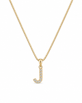 14K LETTERS ''J'' CHAIN+PENDANT – 1MM 18" – JY Jewelry Wholesale