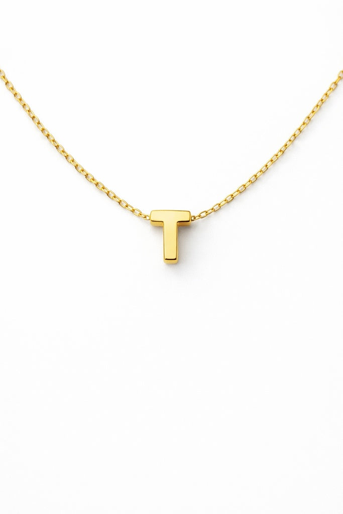 10K CHAIN ??WITH LETTER "T" PENDANT – 18 – JY Jewelry Wholesale