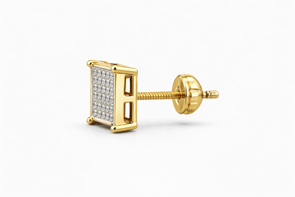 10K SQUARE DIAMOND EARRINGS – JY Jewelry Wholesale