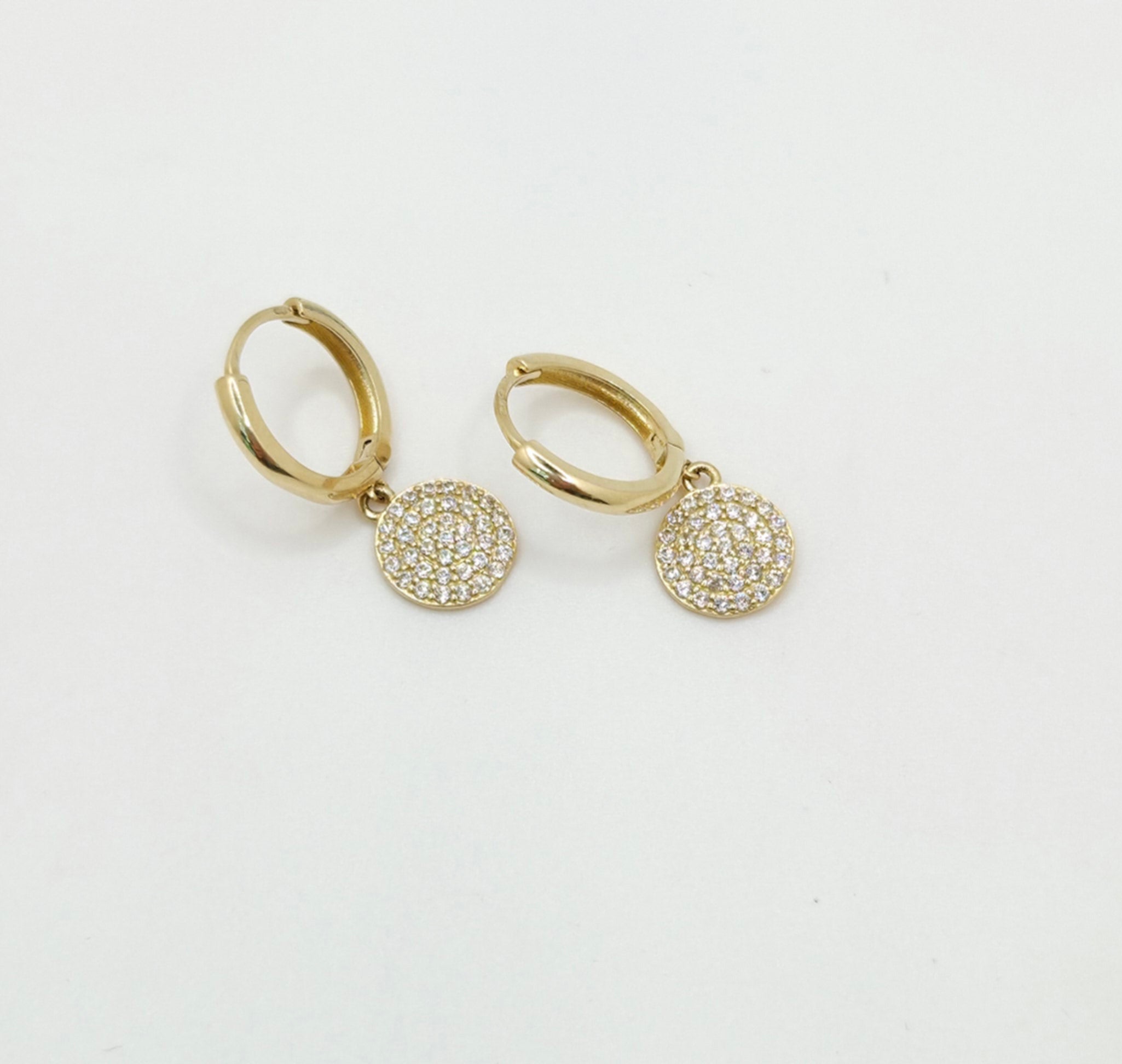 10K DELICATE CZ ROUND PENDANTS EARRINGS – JY Jewelry Wholesale