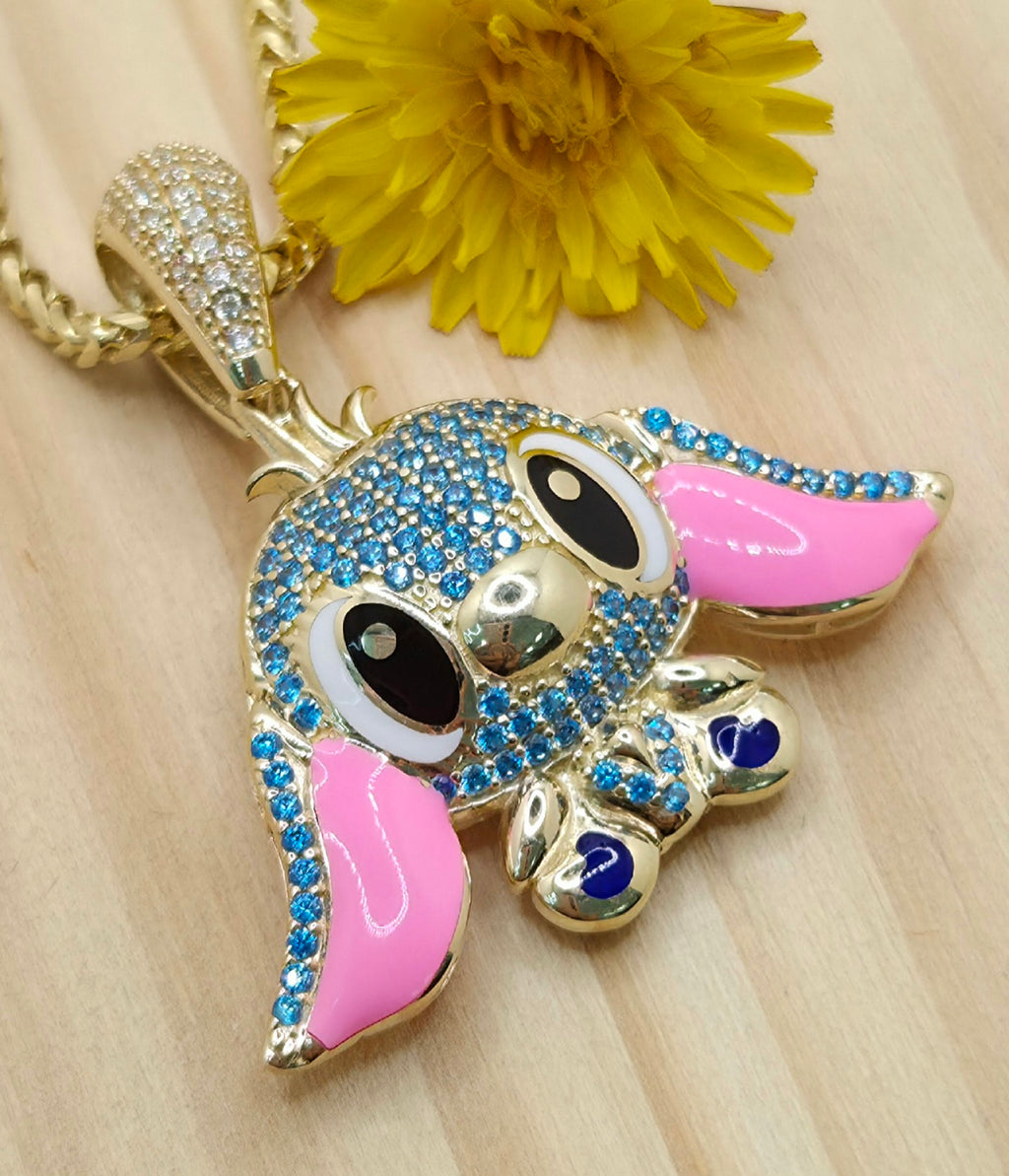 10K CZ BLUE STITCH PENDANT – JY Jewelry Wholesale