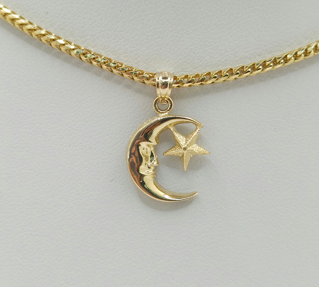 14K DELICATE MOON & START PENDANT – JY Jewelry Wholesale