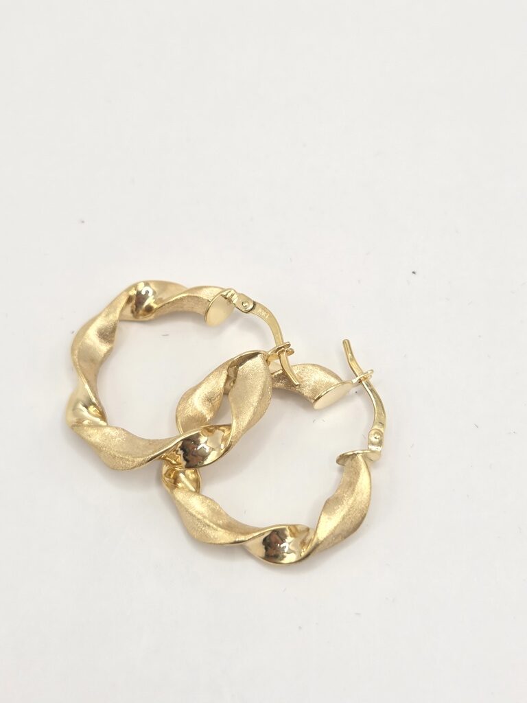 10K NEW STYLE CROOKED ELEGANT HOOPS EARRINGS – 2 – JY Jewelry Wholesale