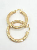 10K CROOKED NEVADAS HOOPS EARRINGS – 4 4MM – JY Jewelry Wholesale