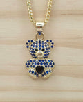 10K BLUE CZ MEDIUM BEAR PENDANT – JY Jewelry Wholesale
