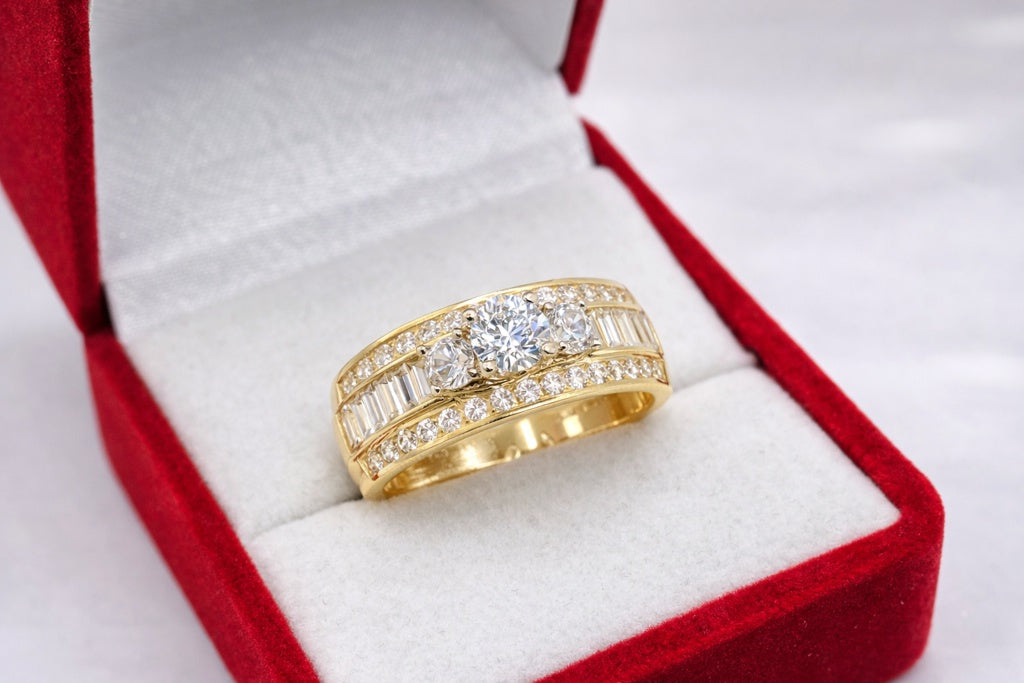 10K EXTRA SMALL ROUND ELEGANT PROMISE RING – 8 & 9 – JY Jewelry Wholesale