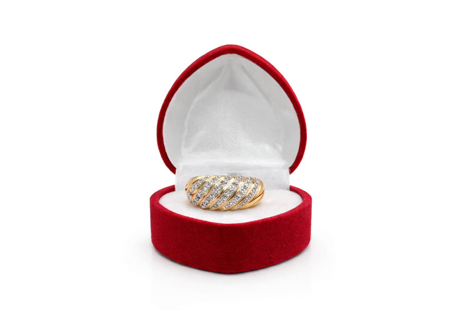 10K SHELL DESIGN DIAMOND WOMAN'S RING – 7 – JY Jewelry Wholesale