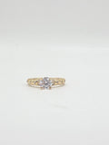14K ELEGANT ROPE STYLE CZ DETAILS PROMISE RING – 7 – JY Jewelry Wholesale