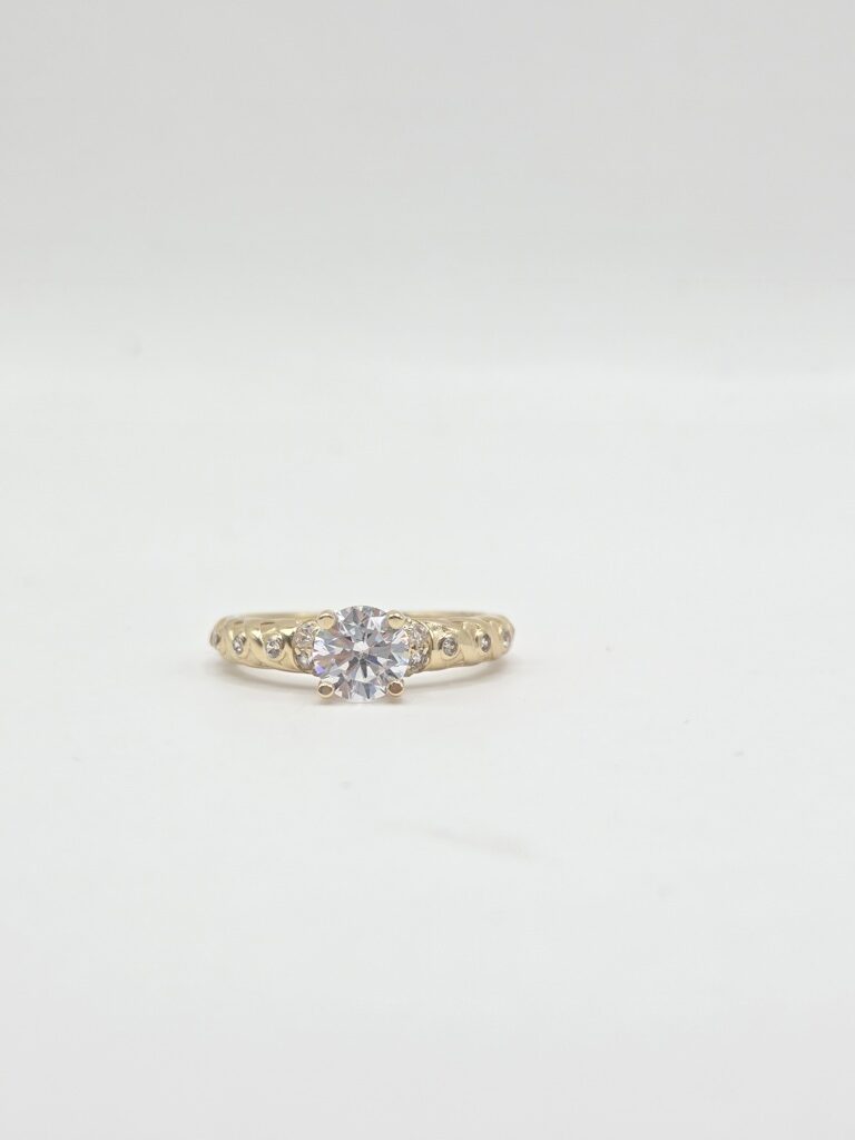 14K ELEGANT ROPE STYLE CZ DETAILS PROMISE RING – 7 – JY Jewelry Wholesale
